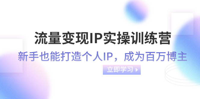 流量变现-IP实操训练营：新手也能打造个人IP，成为百万 博主（46节课）-讯领网创