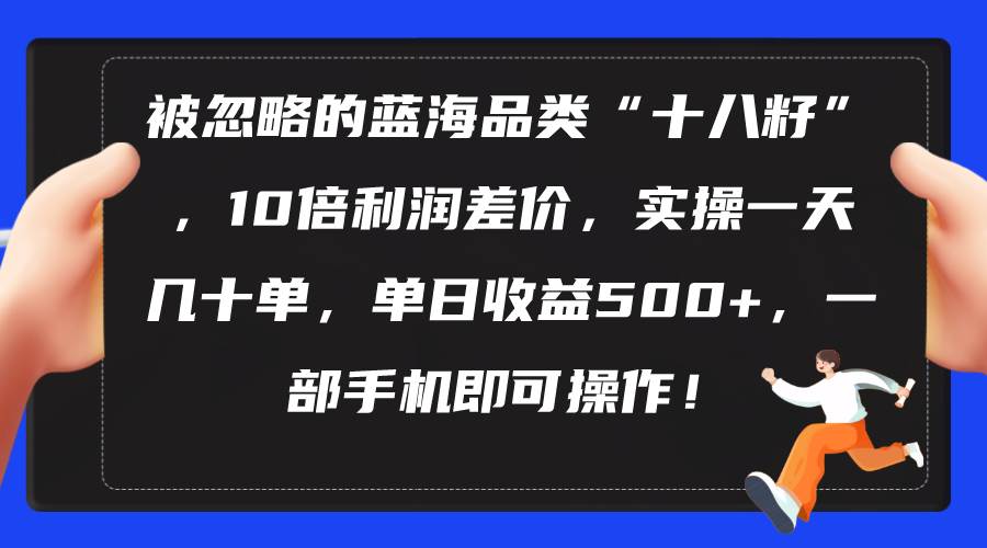 （10696期）被忽略的蓝海品类“十八籽”，10倍利润差价，实操一天几十单 单日收益500+-讯领网创