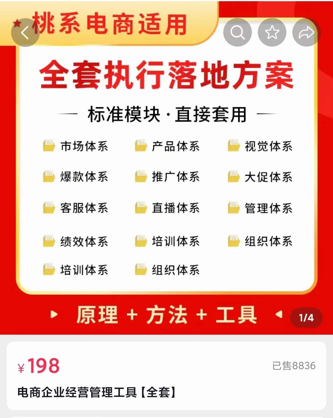 外面卖198·电商企业经营管理工具：全套执行落地方案 标准模块·直接套用-讯领网创