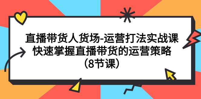 直播带货人货场-运营打法实战课：快速掌握直播带货的运营策略（8节课）-讯领网创