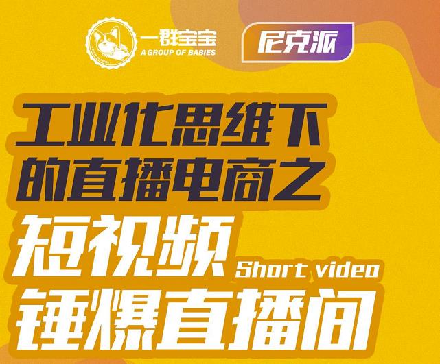 尼克派·工业化思维下的直播电商之短视频锤爆直播间，听话照做执行爆单-讯领网创