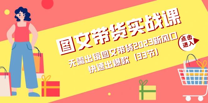 图文带货实战课：无需出镜图文带货2023新风口，快速出爆款（33节）-讯领网创