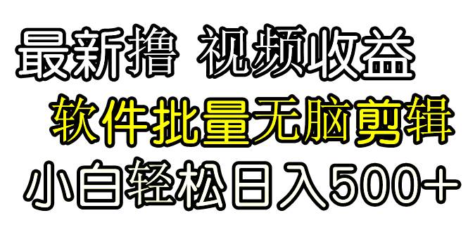 发视频撸收益，软件无脑批量剪辑，第一天发第二天就有钱-讯领网创