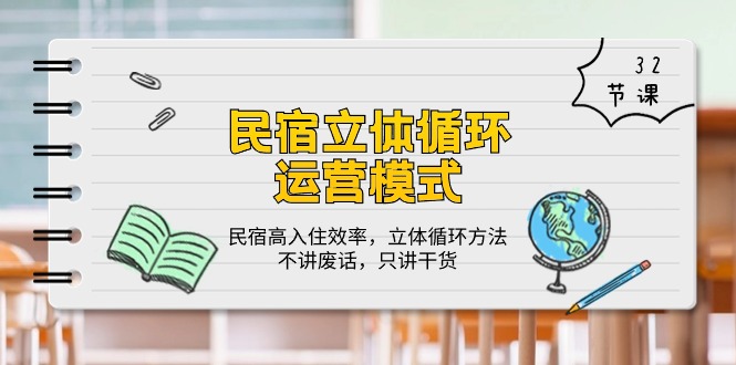 民宿立体循环运营模式：民宿高入住效率，立体循环方法，只讲干货（32节）-讯领网创