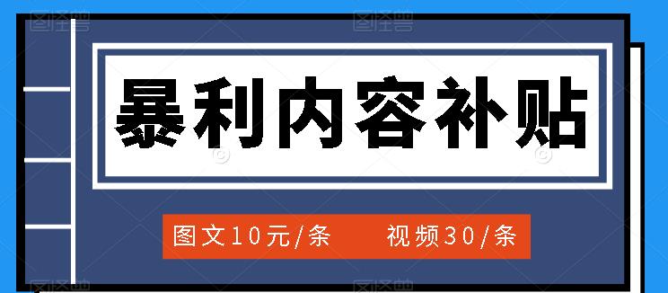 百家号暴利内容补贴项目，图文10元一条，视频30一条，新手小白日赚300+-讯领网创