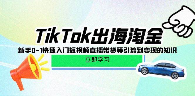 （10035期）TikTok-出海淘金，新手0-1快速入门短视频直播带货等引流到变现的知识-讯领网创