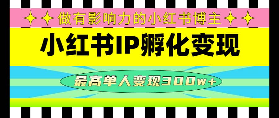 某收费培训-小红书IP孵化变现：做有影响力的小红书博主-讯领网创