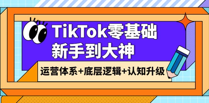 TikTok零基础新手到大神：运营体系+底层逻辑+认知升级（9节系列课）-讯领网创