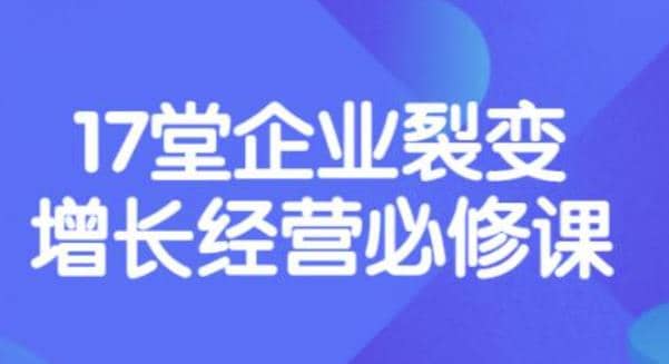 《盈利增长17堂必修课》企业裂变增长的经营智慧，带你了解增长的本质-讯领网创