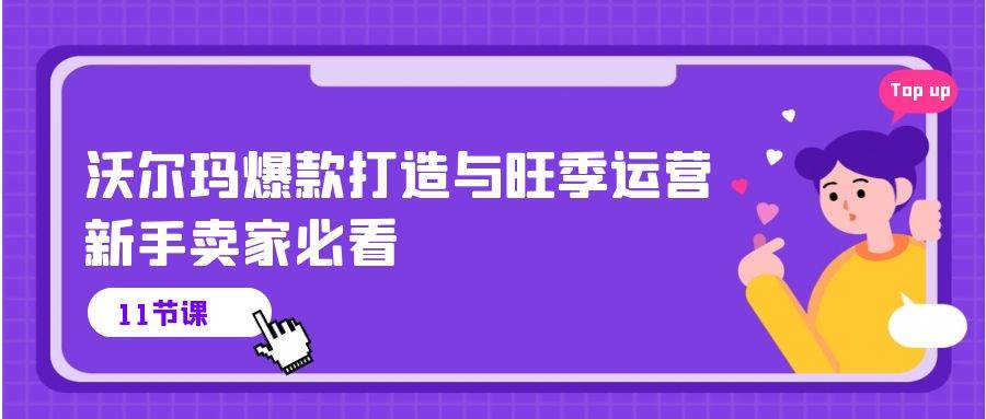 （10660期）沃尔玛 爆款打造与旺季运营，新手卖家必看（11节视频课）-讯领网创