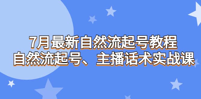 7月最新自然流起号教程，自然流起号、主播话术实战课-讯领网创