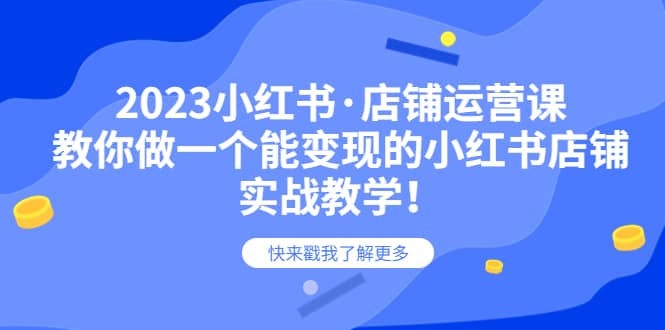 2023小红书·店铺运营课，教你做一个能变现的小红书店铺，20节-实战教学-讯领网创