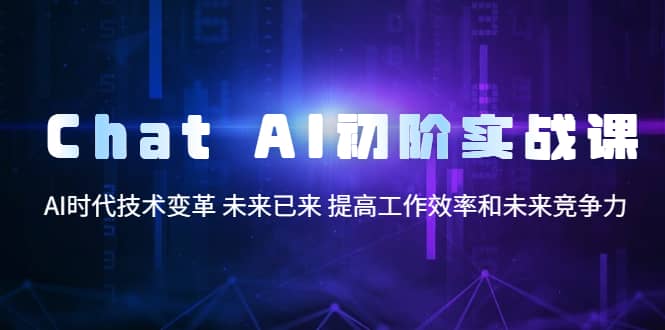 Chat AI初阶实战课，AI时代技术变革 未来已来 提高工作效率和未来竞争力-讯领网创