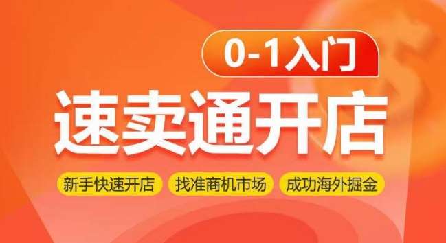 速卖通开店0-1入门，新手快速开店 找准商机市场 成功海外掘金-讯领网创