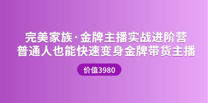 金牌主播实战进阶营 普通人也能快速变身金牌带货主播 (价值3980)-讯领网创