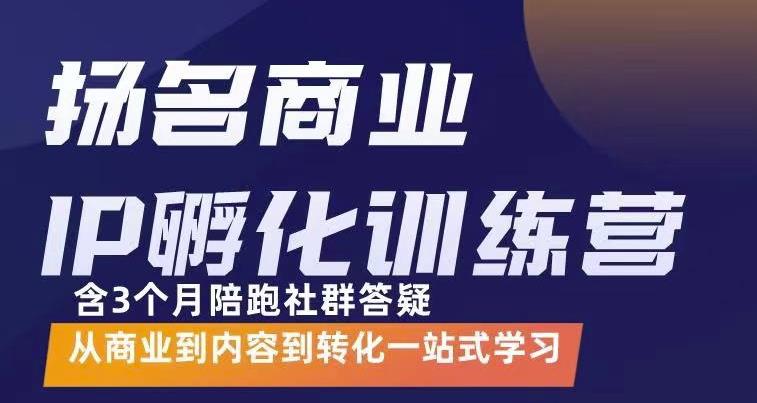 杨名商业IP孵化训练营，从商业到内容到转化一站式学 价值5980元-讯领网创