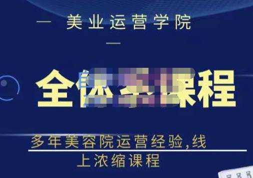 网红美容院全套营销落地课程，多年美容院运营经验，线上浓缩课程-讯领网创