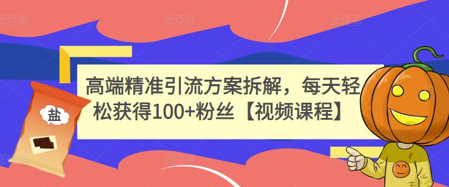 高端精准引流方案拆解，每天轻松获得100+粉丝【视频课程】-讯领网创