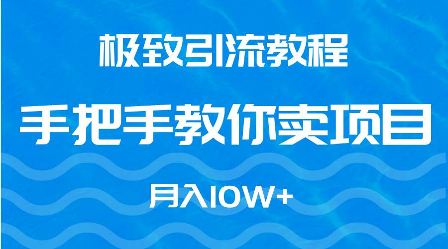 极致引流教程，手把手教你卖项目，月入10W+-讯领网创