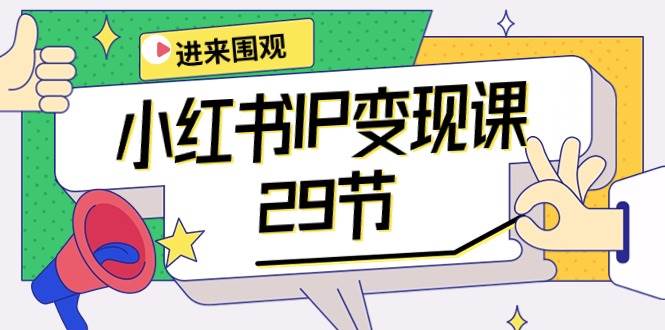 小红书IP变现课：开店/定位/IP变现/直播带货/爆款打造/涨价秘诀/等等/29节-讯领网创