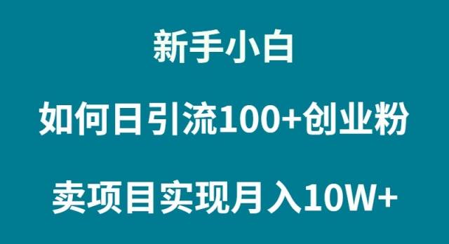 新手小白如何通过卖项目实现月入10W+-讯领网创