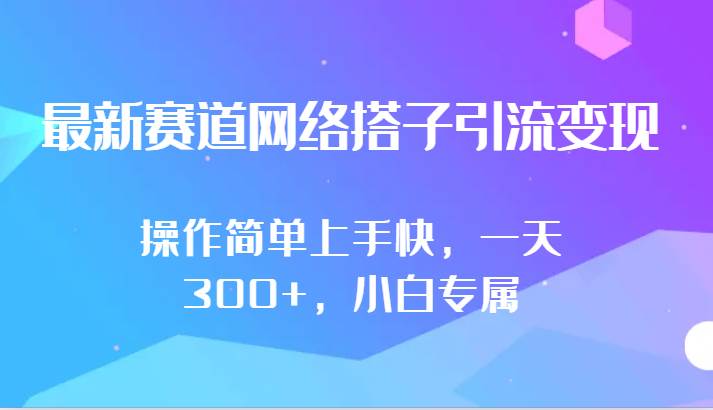 最新赛道网络搭子引流变现!!操作简单上手快，一天300+，小白专属-讯领网创