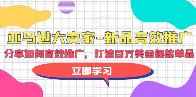 亚马逊 大卖家-新品高效推广，分享如何高效推广，打造百万美金爆款单品-讯领网创