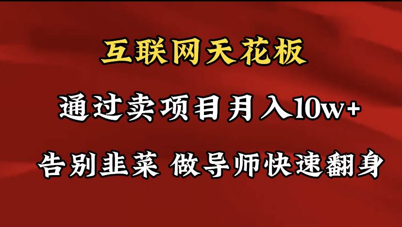 导师训练营互联网的天花板，让你告别韭菜，通过卖项目月入10w+，一定要…-讯领网创