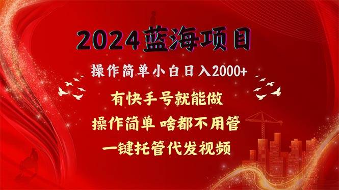 （10693期）2024蓝海项目，网盘拉新，操作简单小白日入2000+，一键托管代发视频，…-讯领网创