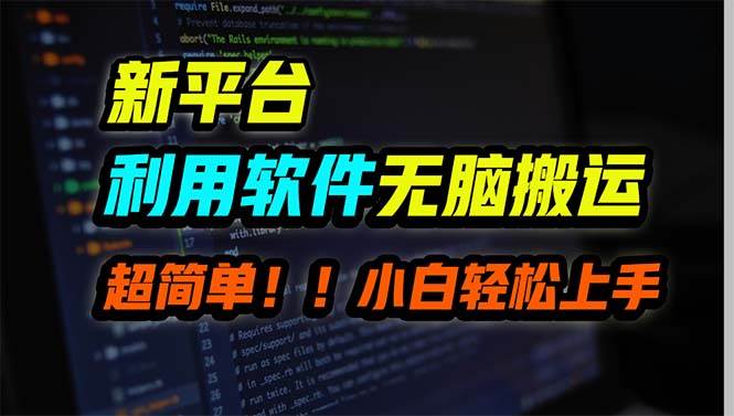 新平台用软件无脑搬运，月赚10000+，小白也能轻松上手-讯领网创