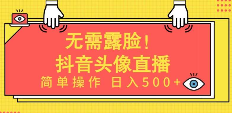 无需露脸，Ai头像直播项目，简单操作日入500+【揭秘】-讯领网创