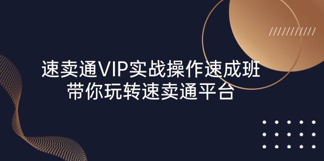 （10935期）速卖通 VIP实战操作-速成班，带你玩转速卖通平台（23节）-讯领网创