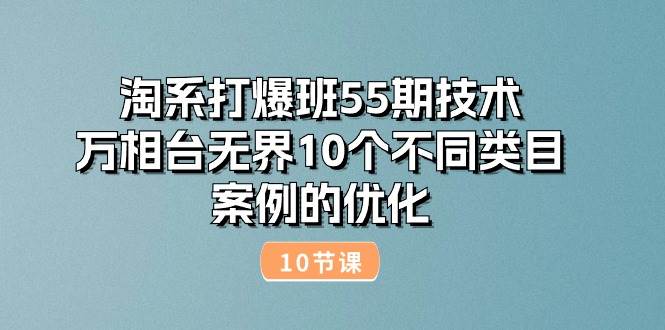 （10996期）淘系打爆班55期技术：万相台无界10个不同类目案例的优化（10节）-讯领网创