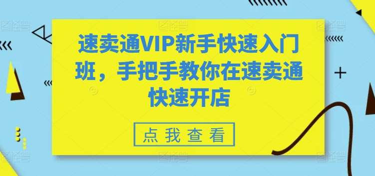 速卖通VIP新手快速入门班，手把手教你在速卖通快速开店-讯领网创