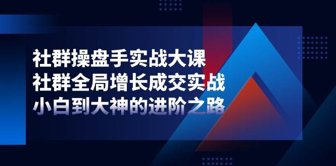 （11058期）社群-操盘手实战大课：社群 全局增长成交实战，小白到大神的进阶之路-讯领网创