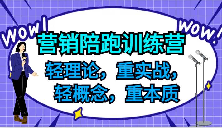 营销陪跑训练营，轻理论，重实战，轻概念，重本质，适合中小企业和初创企业的老板-讯领网创