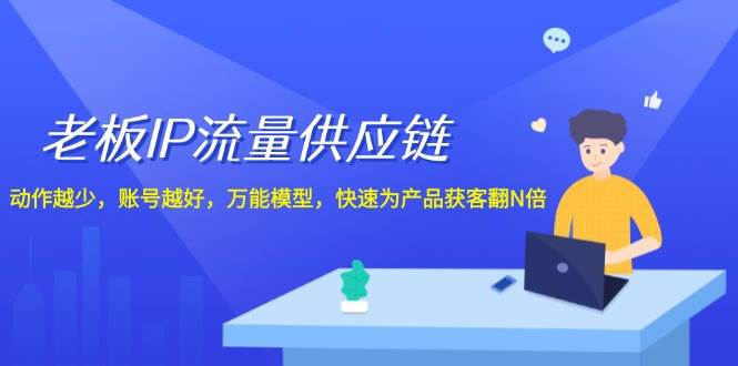 （12077期）老板 IP流量 供应链，动作越少，账号越好，万能模型，快速为产品获客翻N倍-讯领网创