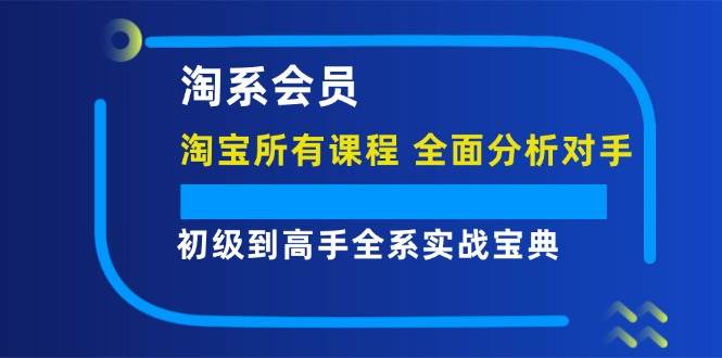 （12055期）淘系会员【淘宝所有课程，全面分析对手】，初级到高手全系实战宝典-讯领网创