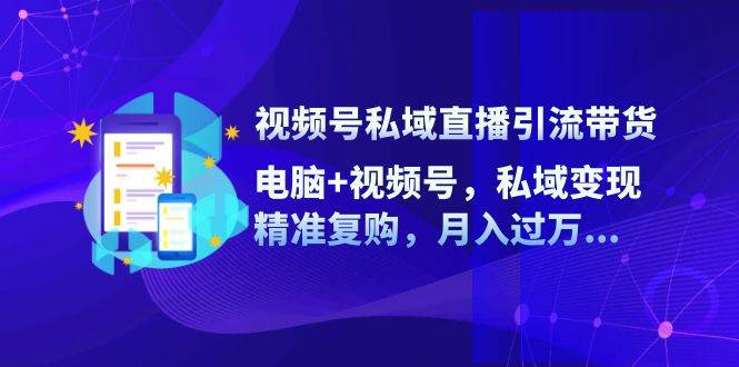 （12249期）视频号私域直播引流带货：电脑+视频号，私域变现，精准复购，月入过万…-讯领网创