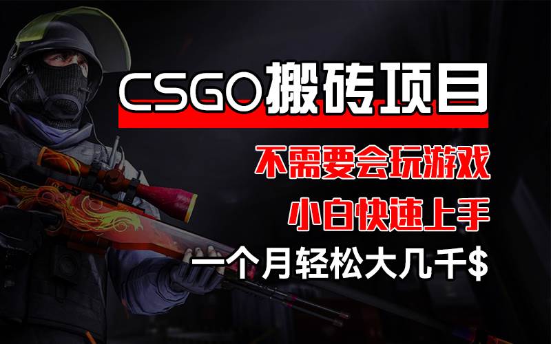 （12332期）CSGO 装备搬砖项目，操作简单，不需要会玩游戏，小白也能快速上手，一…-讯领网创