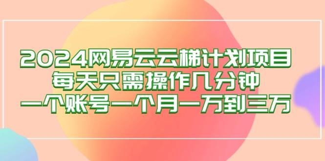 （12675期）2024网易云梯计划项目，每天只需操作几分钟 一个账号一个月一万到三万-讯领网创