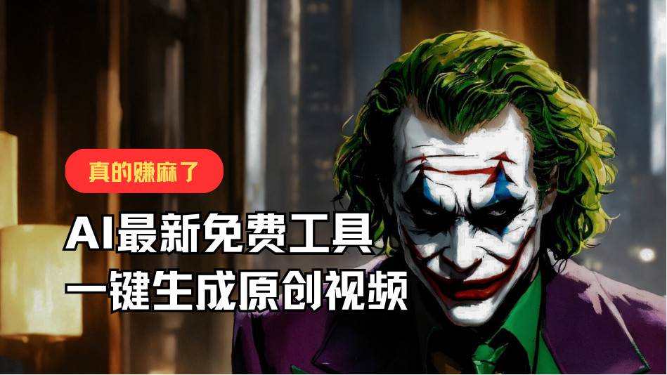 最新免费AI工具，一键生成原创视频，佛系搬运，轻松月入10000+！-讯领网创