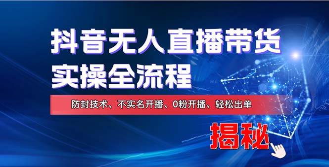 （13001期）在线赚钱新途径：如何用抖音无人直播实现财务自由，全套实操流程，含…-讯领网创