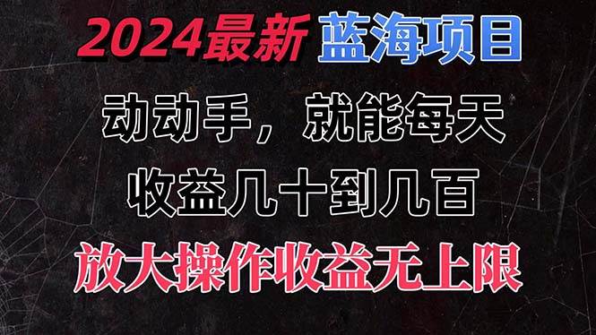 （11470期）有手就行的2024全新蓝海项目，每天1小时收益几十到几百，可放大操作收…-讯领网创