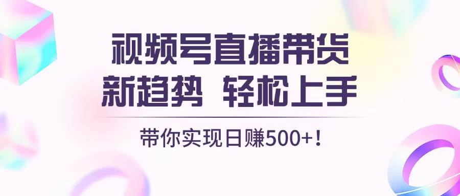 （13370期）视频号直播带货新趋势，轻松上手，带你实现日赚500+-讯领网创