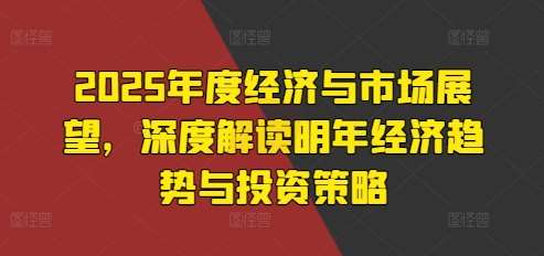 2025年度经济与市场展望，深度解读明年经济趋势与投资策略-讯领网创