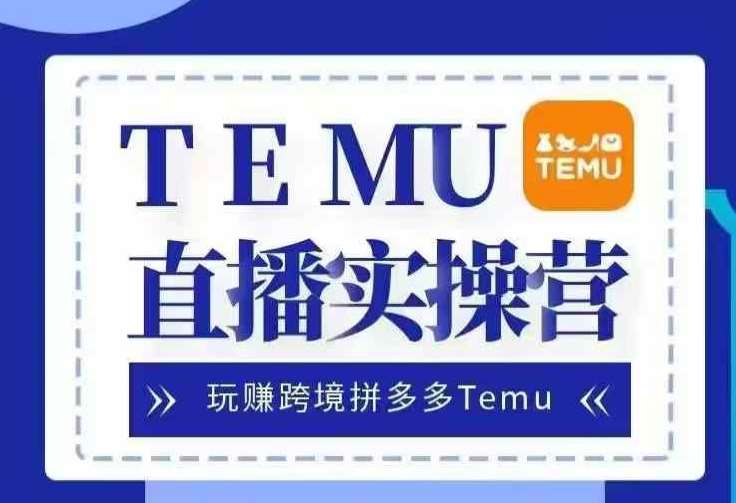 Temu直播实战营，玩赚跨境拼多多Temu，国内电商卷就出海赚美金-讯领网创