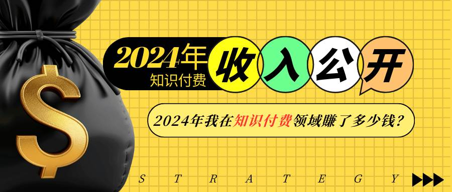 2024年知识付费收入大公开！2024年我在知识付费领域賺了多少钱？-讯领网创