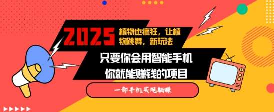 2025蓝海新玩法植物也疯狂，跳舞的植物视频有流量涨粉快，多平台去发布，轻松月入过W-讯领网创