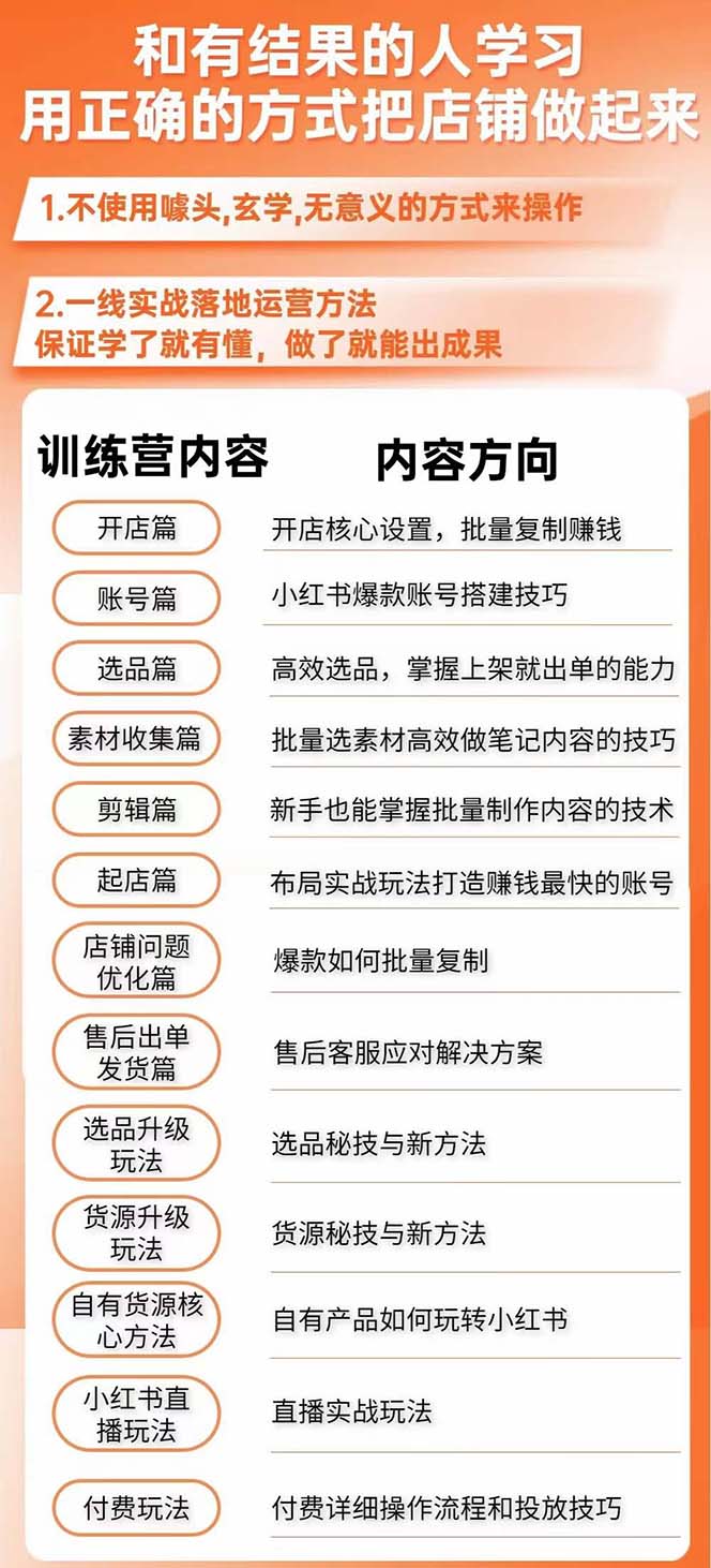 新个体·搞钱-小红书训练营：实战落地运营方法，抓住搞钱方向，每月多搞2w+